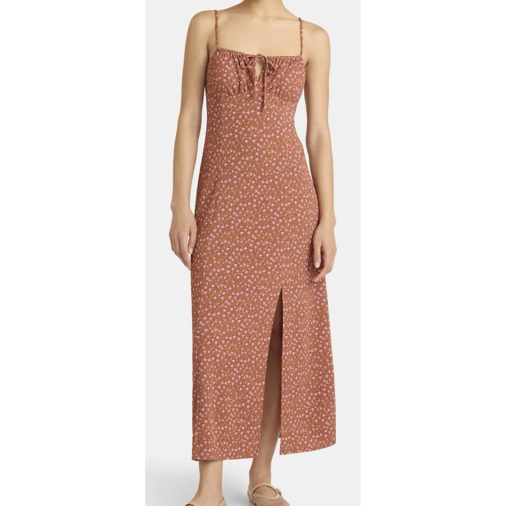 No Boundaries Women's Floral Maxi‎ Dress w/ Front Slit - XXS - NWT